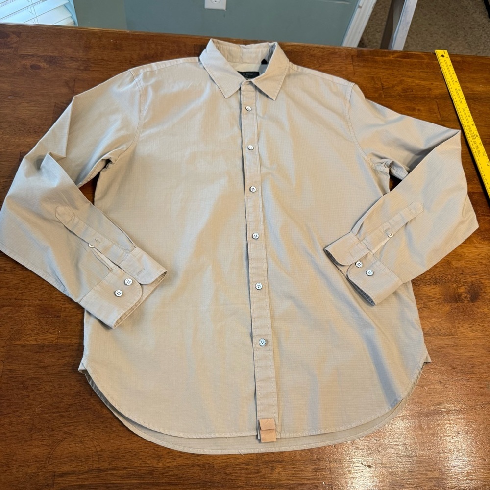 rag & bone Light Tan Casual Button-Down Shirt size large